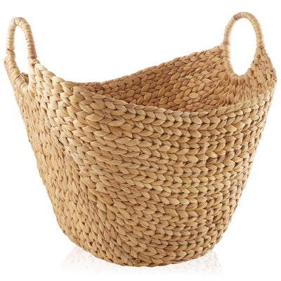 Casafield Large Woven Laundry Boat Basket with Handles