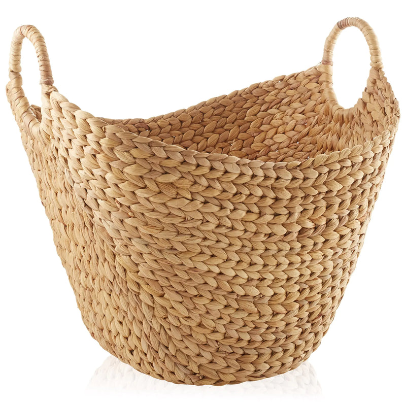 Casafield Large Woven Laundry Boat Basket with Handles