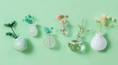 Plant Ceramic Vase Fridge Magnets