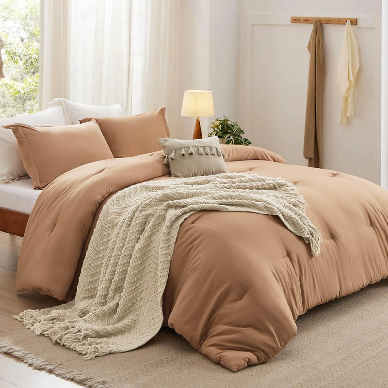 King Comforter Set with Throw Blanket